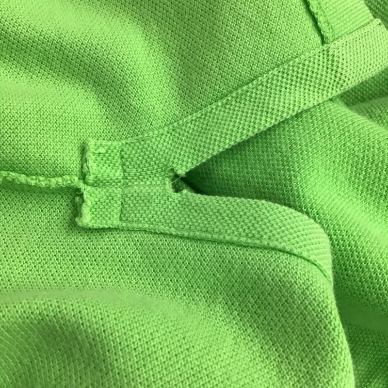 ポロバイラルフローレン Polo by RALPH LAUREN ポロシャツ 半袖 半袖ポロシャツ カラーシャツ 半袖カットソー M ロゴ、文字 黄緑 / イエローグリーン / メンズ USED 古着 中古 10157632