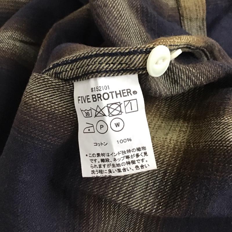 ファイブブラザー FIVE BROTHER シャツ、ブラウス 長袖 長袖シャツ チェックシャツ カラーシャツ L チェック マルチカラー / マルチカラー / multicolor メンズ USED 古着 中古 10157634