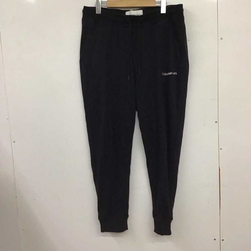 カルヴァン クライン ジーンズ Calvin Klein Jeans パンツ ワークパンツ、ペインターパンツ ワイドパンツ スラックスパンツ カジュアルパンツ XL ロゴ、文字 黒 / ブラック / black メンズ USED 古着 中古 10157636