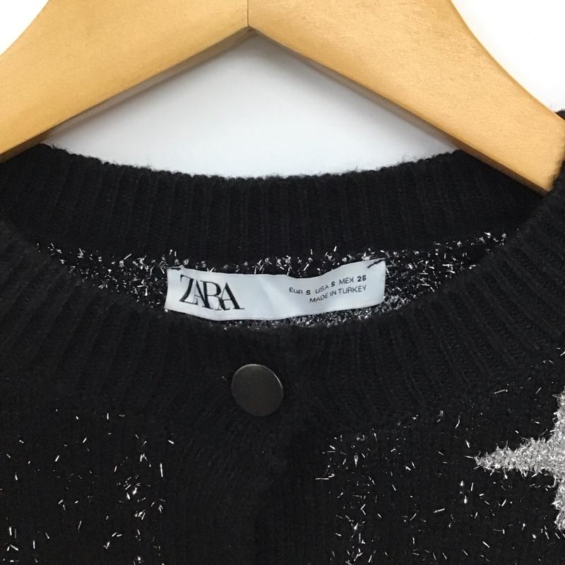 ザラ ZARA カーディガン 長袖 S  黒 / ブラック / black レディース USED 古着 中古 10157642