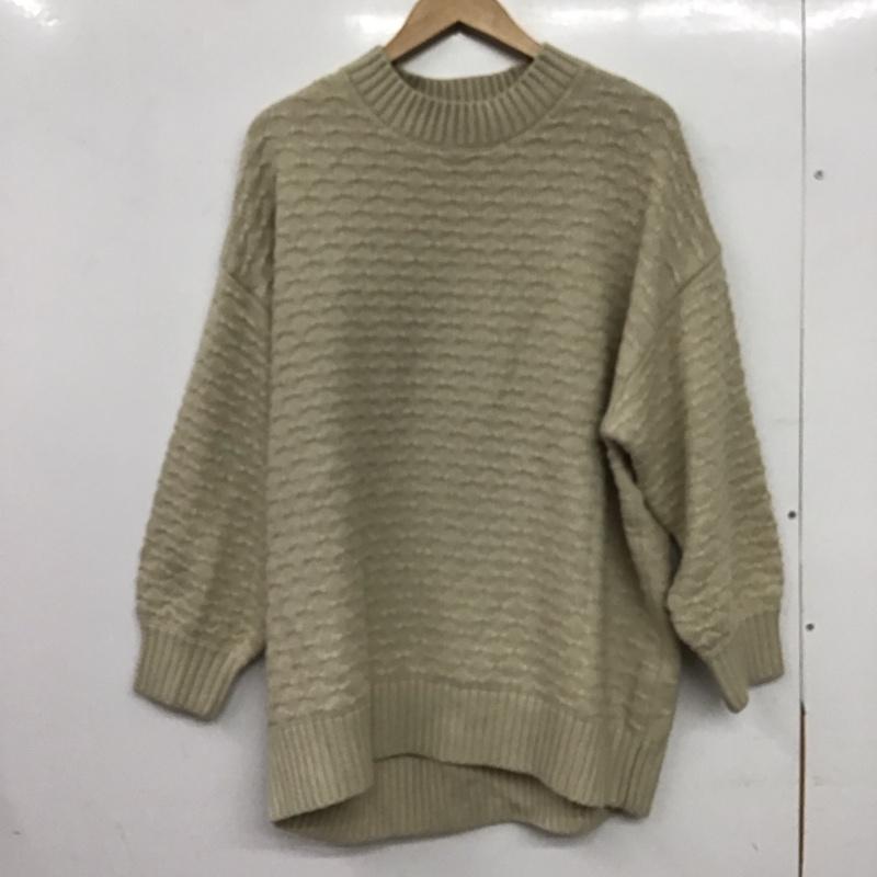ローリーズファーム LOWRYS FARM ニット、セーター 長袖 FREE 無地 ベージュ / ベージュ / beige レディース USED 古着 中古 10157645