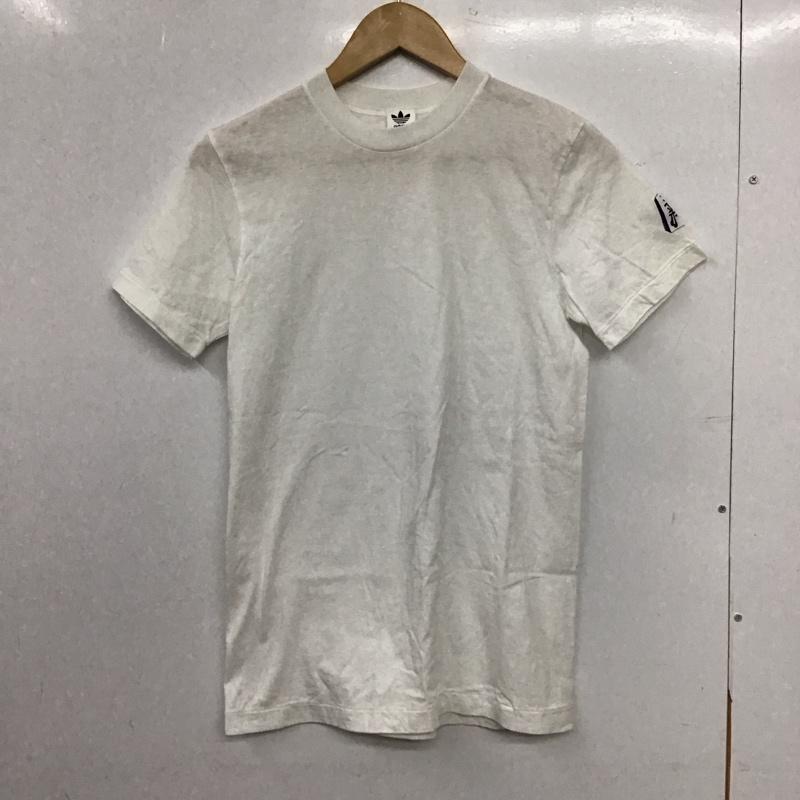 アディダス adidas Tシャツ 半袖 半袖カットソー プリントTシャツ クルーネックカットソー M 無地 白 / ホワイト / white メンズ USED 古着 中古 10157646