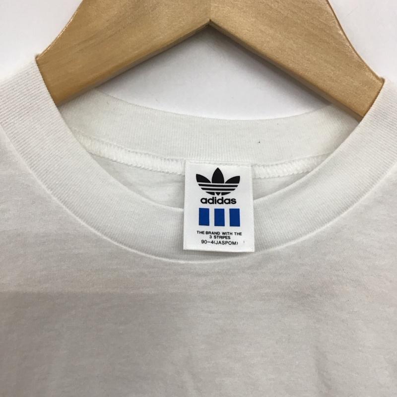 アディダス adidas Tシャツ 半袖 半袖カットソー プリントTシャツ クルーネックカットソー M 無地 白 / ホワイト / white メンズ USED 古着 中古 10157646