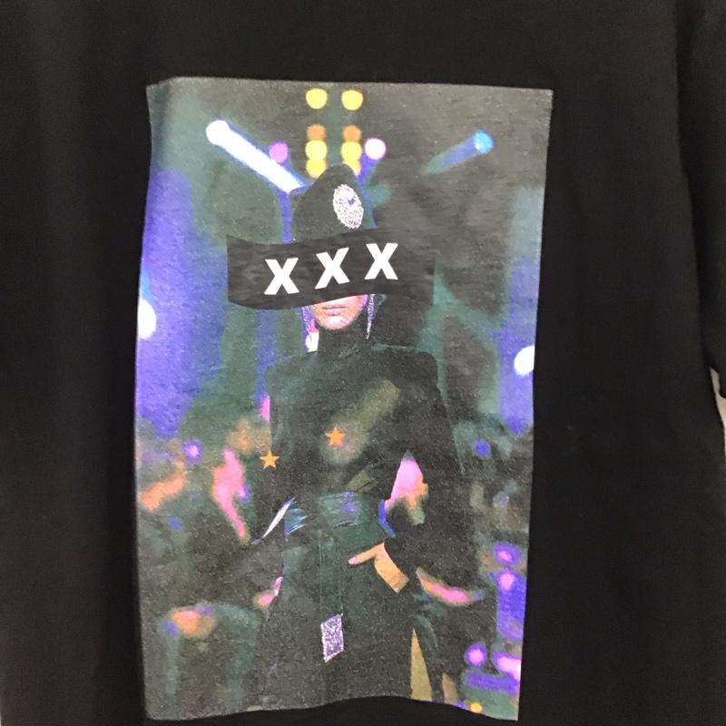 ゴッドセレクショントリプルエックス GOD SELECTION XXX Tシャツ 半袖 半袖カットソー プリントTシャツ クルーネックカットソー L プリント 黒 / ブラック / black メンズ USED 古着 中古 10157648
