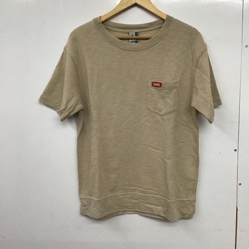 チャムス CHUMS Tシャツ 半袖 半袖カットソー プリントTシャツ クルーネックカットソー M ロゴ、文字 ベージュ / ベージュ / beige メンズ USED 古着 中古 10157650