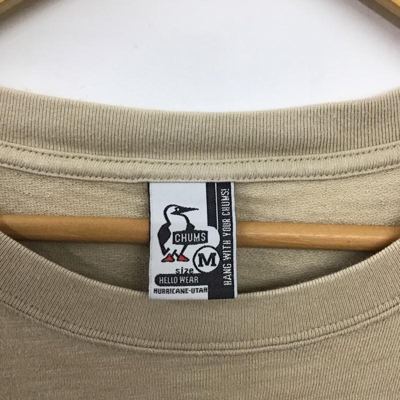 チャムス CHUMS Tシャツ 半袖 半袖カットソー プリントTシャツ クルーネックカットソー M ロゴ、文字 ベージュ / ベージュ / beige メンズ USED 古着 中古 10157650
