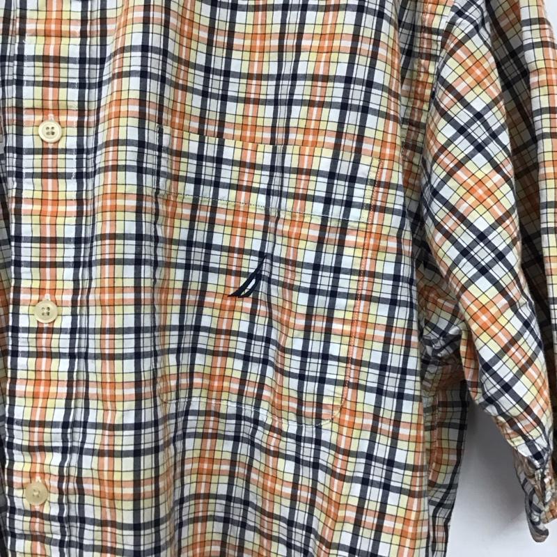 ノーティカ NAUTICA シャツ、ブラウス 半袖 半袖シャツ チェックシャツ ボタンダウンシャツ XL チェック マルチカラー / マルチカラー / multicolor メンズ USED 古着 中古 10157651