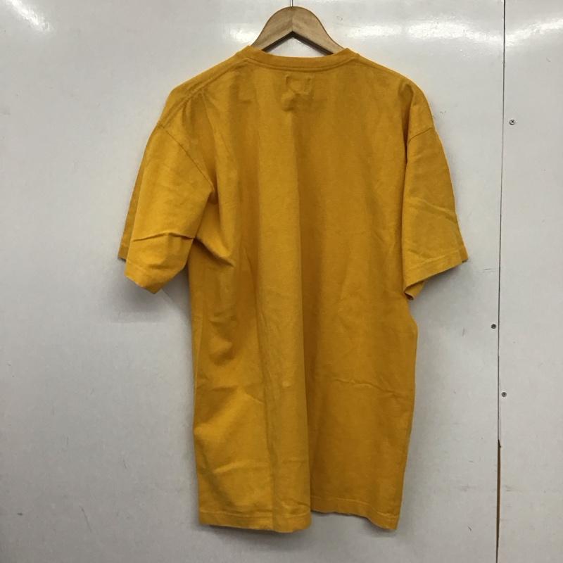 プロダクト PRODUCT Tシャツ 半袖 半袖カットソー プリントTシャツ クルーネックカットソー XL ロゴ、文字 黄 / イエロー / yellow メンズ USED 古着 中古 10157654