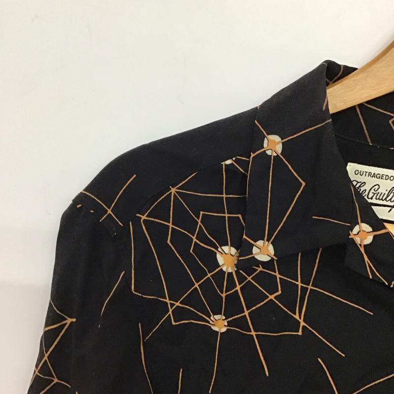 ギルティーパーティーズ GUILTYPARTIES シャツ、ブラウス 長袖 長袖シャツ プリントシャツ S プリント 黒 / ブラック / black メンズ USED 古着 中古 10157659