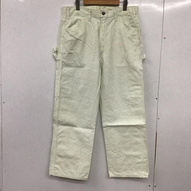 ディッキーズ Dickies パンツ ワークパンツ、ペインターパンツ ワイドパンツ カジュアルパンツ ワークパンツ 34 ロゴ、文字 アイボリー / アイボリー / メンズ USED 古着 中古 10157662