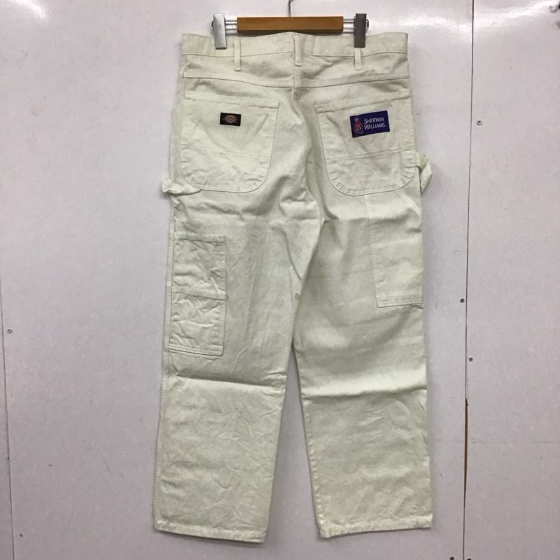 ディッキーズ Dickies パンツ ワークパンツ、ペインターパンツ ワイドパンツ カジュアルパンツ ワークパンツ 34 ロゴ、文字 アイボリー / アイボリー / メンズ USED 古着 中古 10157662