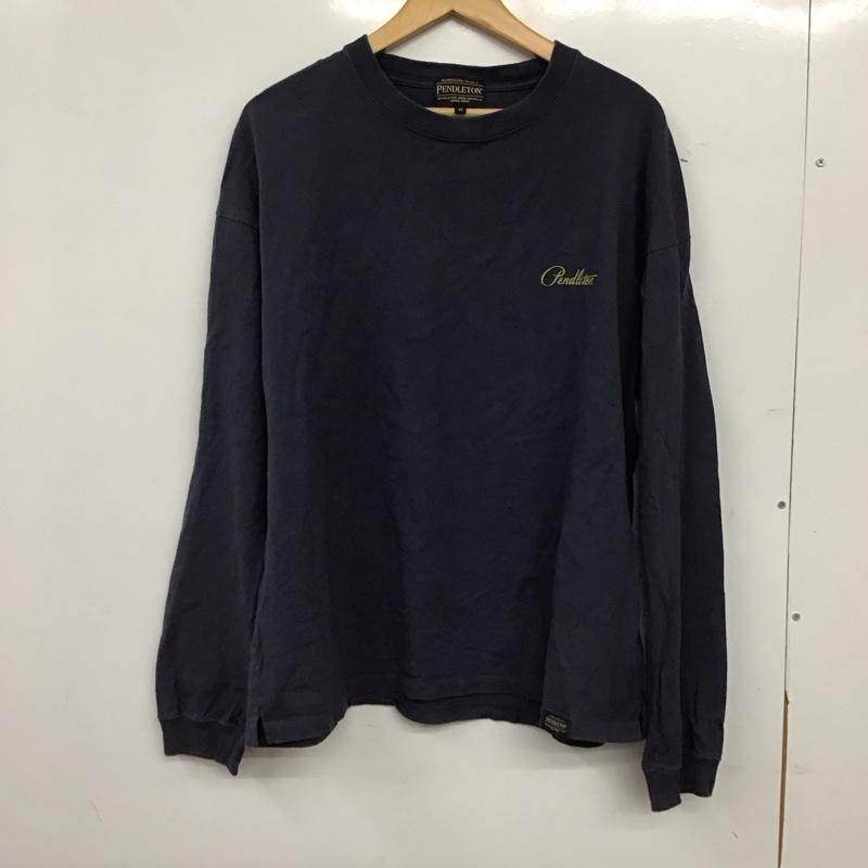 ペンドルトン PENDLETON カットソー 長袖 長袖カットソー プリントカットソー クルーネック M プリント 紺 / ネイビー / navy メンズ USED 古着 中古 10157669