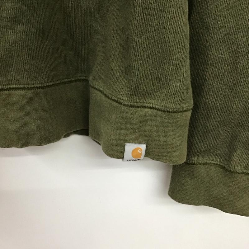 カーハート Carhartt カットソー 長袖 長袖カットソー スタンドネック L 無地 カーキ / カーキ / khaki メンズ USED 古着 中古 10157673