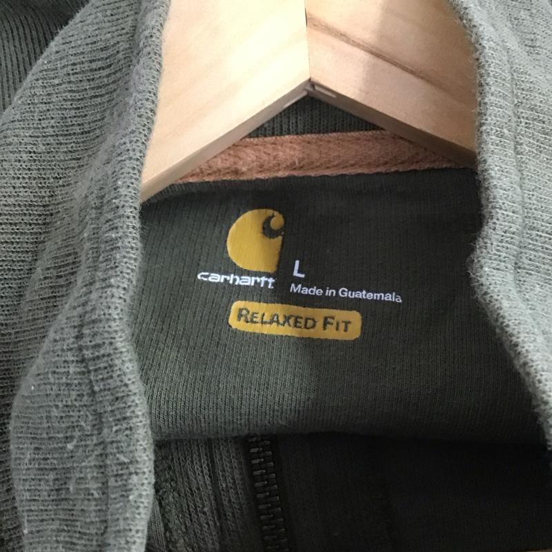 カーハート Carhartt カットソー 長袖 長袖カットソー スタンドネック L 無地 カーキ / カーキ / khaki メンズ USED 古着 中古 10157673