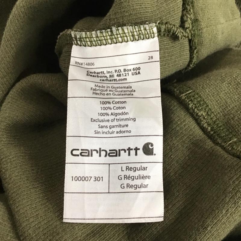 カーハート Carhartt カットソー 長袖 長袖カットソー スタンドネック L 無地 カーキ / カーキ / khaki メンズ USED 古着 中古 10157673