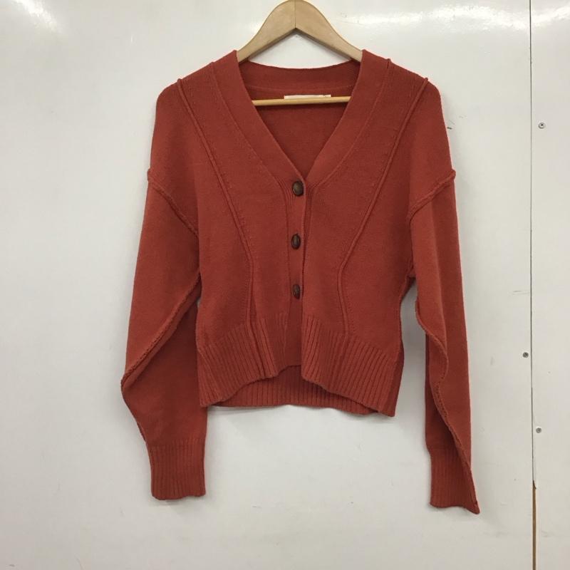 マウジー MOUSSY カーディガン 長袖 FREE 無地 茶 / ブラウン / brown レディース USED 古着 中古 10157675