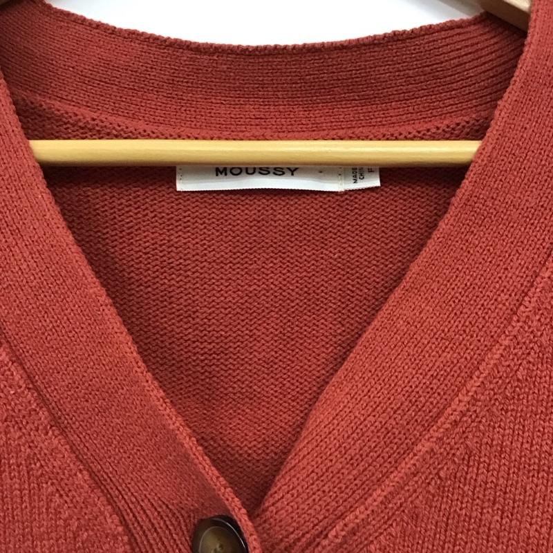 マウジー MOUSSY カーディガン 長袖 FREE 無地 茶 / ブラウン / brown レディース USED 古着 中古 10157675