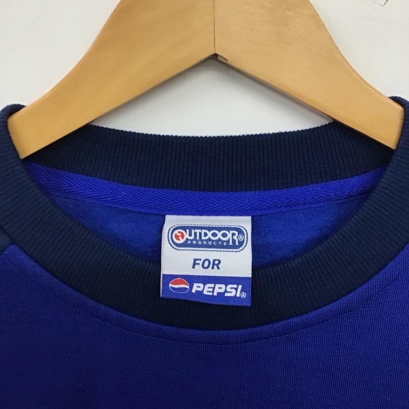 アウトドア OUTDOOR トレーナー 長袖 長袖トレーナー スウェット クルーネック プルオーバー ロゴ、文字 青 / ブルー / blue メンズ USED 古着 中古 10157676