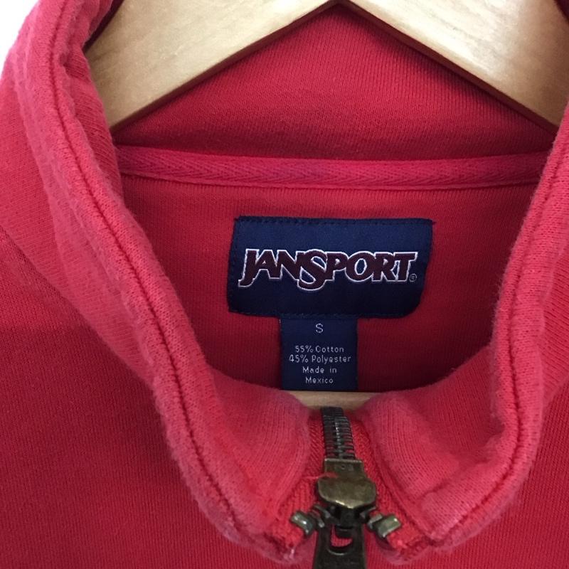 ジャンスポーツ JANSPORT トレーナー 長袖 長袖トレーナー スウェット スタンドネック プルオーバー S ロゴ、文字 赤 / レッド / red メンズ USED 古着 中古 10157678