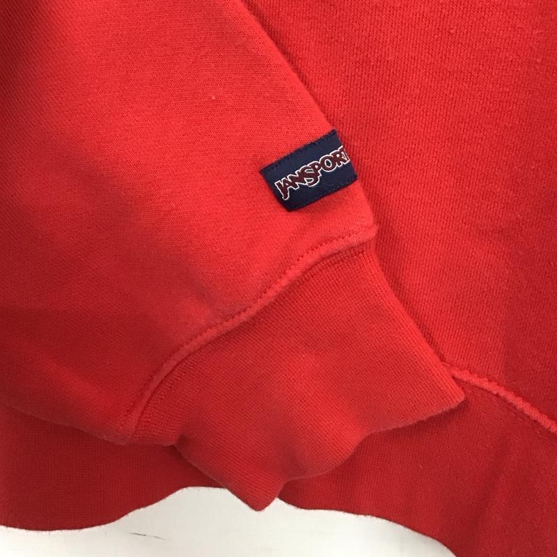 ジャンスポーツ JANSPORT トレーナー 長袖 長袖トレーナー スウェット スタンドネック プルオーバー S ロゴ、文字 赤 / レッド / red メンズ USED 古着 中古 10157678