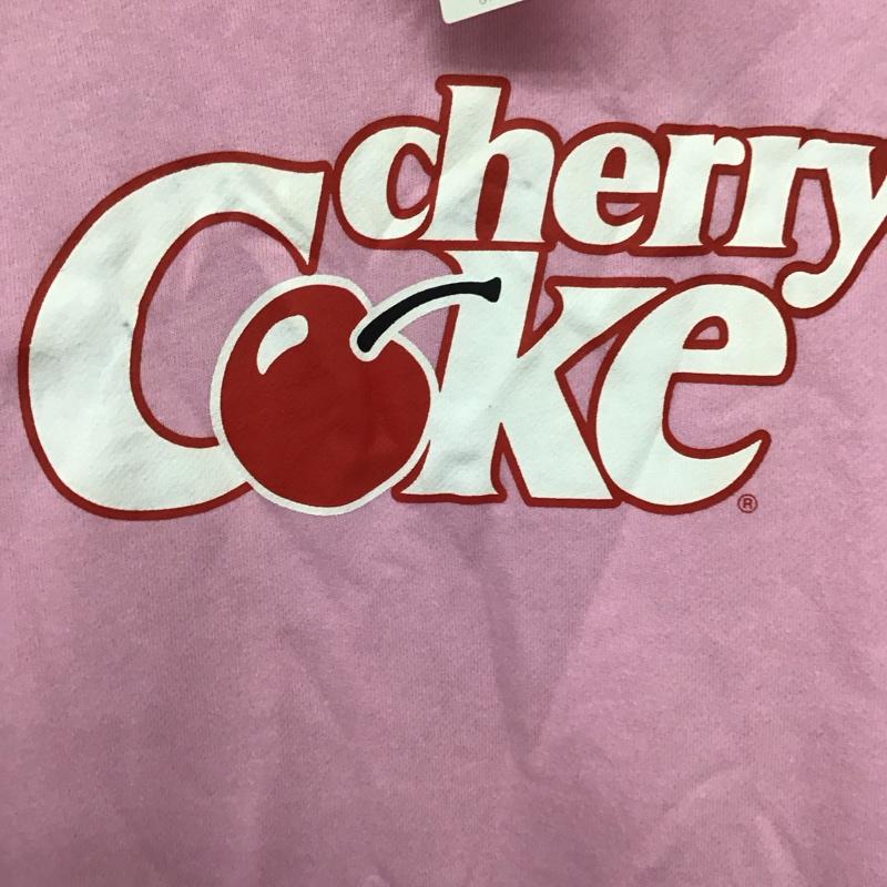 アースミュージックアンドエコロジー earth music&ecology トレーナー 長袖 タグ付 cherry coke FREE プリント 桃 / ピンク / pink レディース USED 古着 中古 10157679