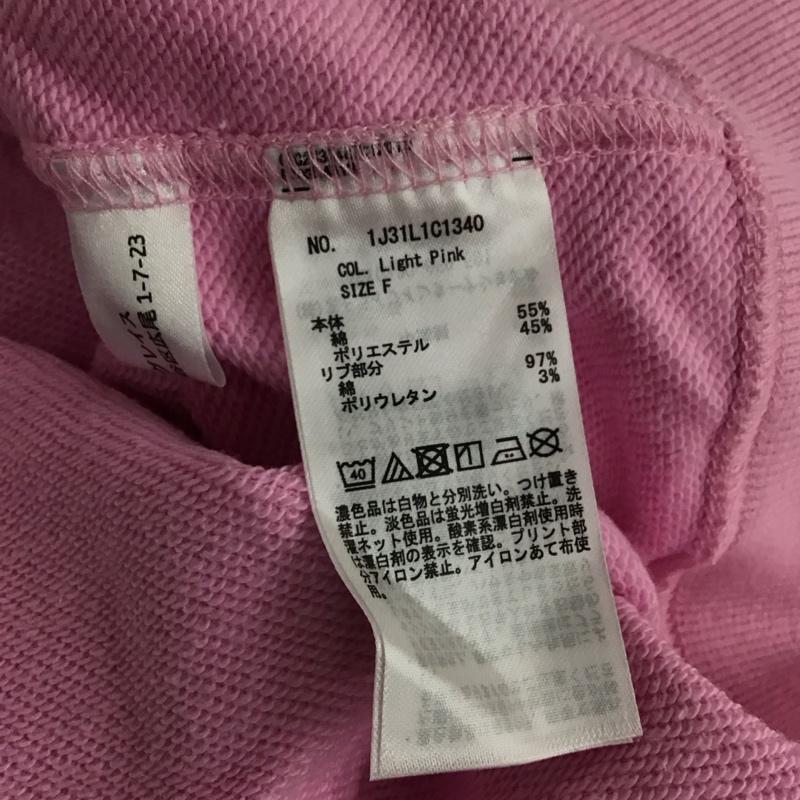 アースミュージックアンドエコロジー earth music&ecology トレーナー 長袖 タグ付 cherry coke FREE プリント 桃 / ピンク / pink レディース USED 古着 中古 10157679