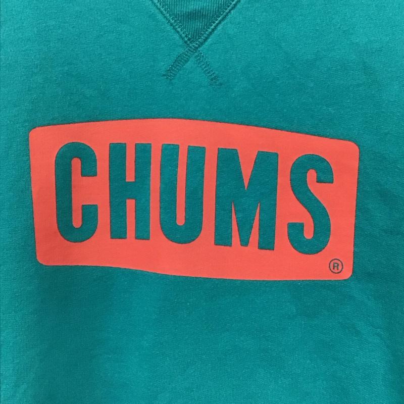 チャムス CHUMS トレーナー 長袖 長袖トレーナー スウェット クルーネック プルオーバー L ロゴ、文字 青 / ブルー / blue メンズ USED 古着 中古 10157681