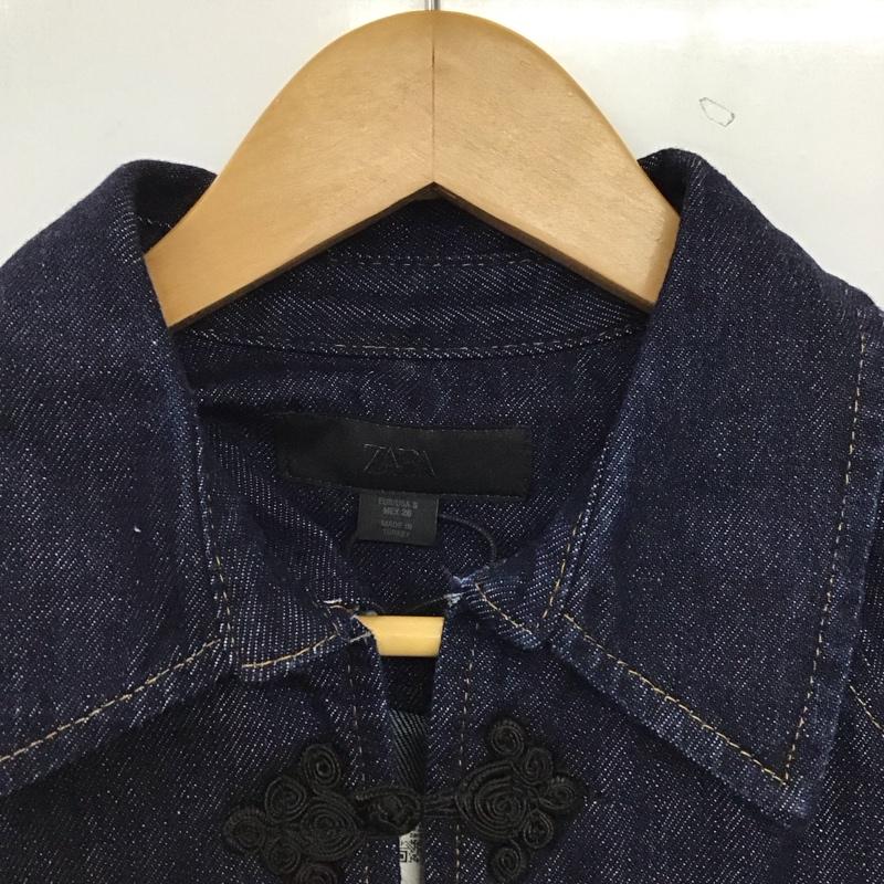 ザラ ZARA ジャケット、上着 ジャケット、ブレザー 5216/079/407 トグルボタンデニムジャケット タグ付 S 無地 インディゴ / インディゴ / Indigo レディース USED 古着 中古 10157682