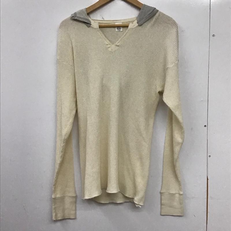 ニッチ niche. パーカー 長袖 長袖パーカー ワッフル プルオーバー L 無地 アイボリー / アイボリー / メンズ USED 古着 中古 10157683