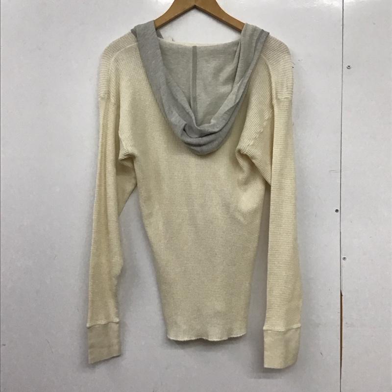 ニッチ niche. パーカー 長袖 長袖パーカー ワッフル プルオーバー L 無地 アイボリー / アイボリー / メンズ USED 古着 中古 10157683