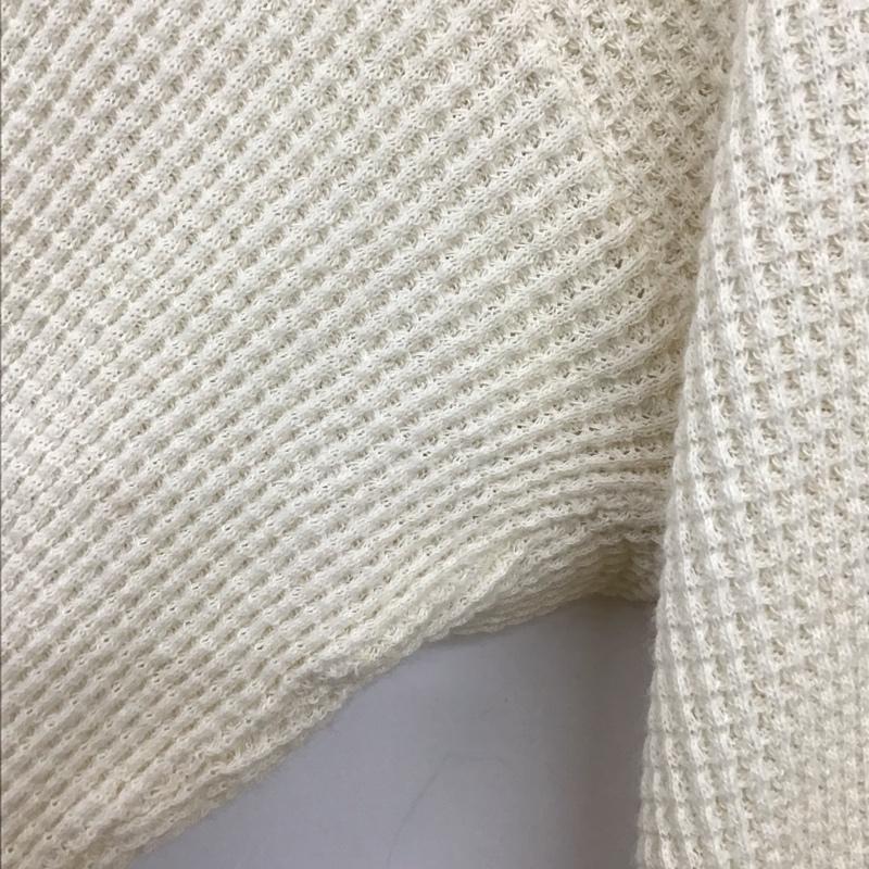 ニッチ niche. パーカー 長袖 長袖パーカー ワッフル プルオーバー L 無地 アイボリー / アイボリー / メンズ USED 古着 中古 10157683