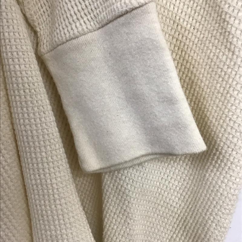 ニッチ niche. パーカー 長袖 長袖パーカー ワッフル プルオーバー L 無地 アイボリー / アイボリー / メンズ USED 古着 中古 10157683