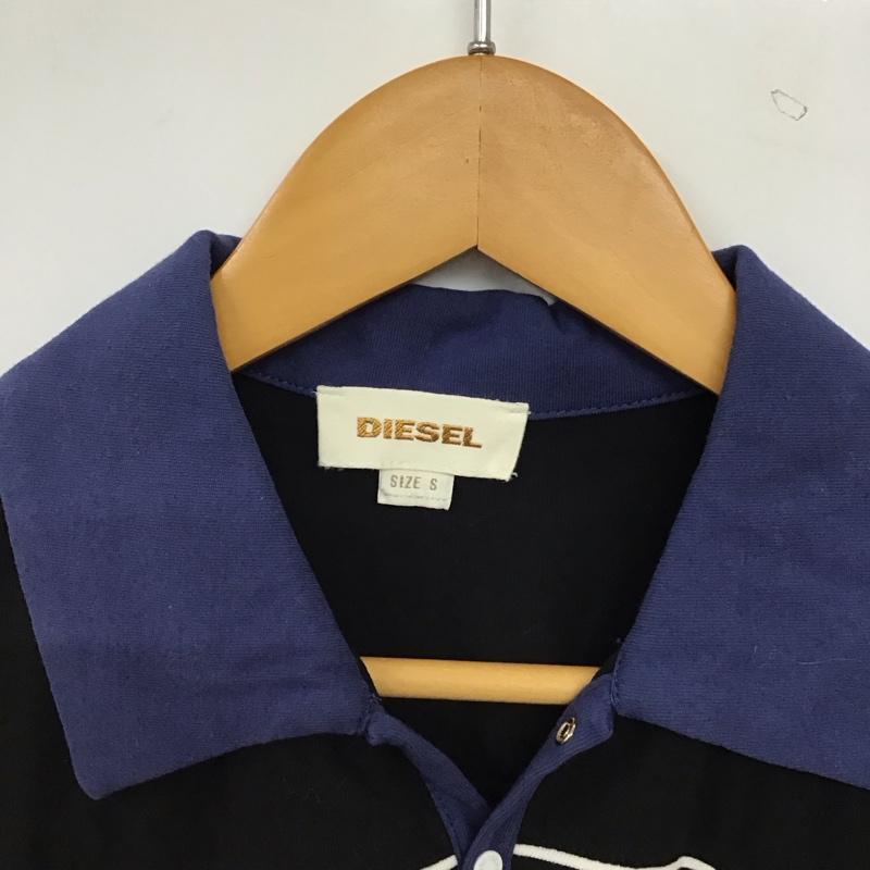ディーゼル DIESEL ポロシャツ 半袖 S 無地 黒 / ブラック / black レディース USED 古着 中古 10157684