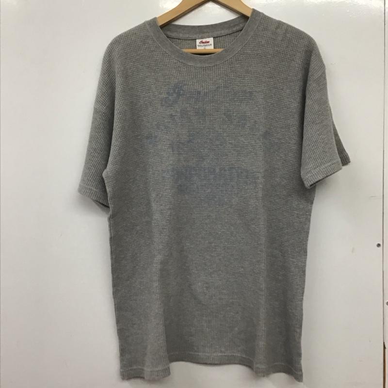インディアン INDIAN Tシャツ 半袖 半袖カットソー プリントTシャツ クルーネックカットソー L プリント 灰 / グレー / gray メンズ USED 古着 中古 10157685