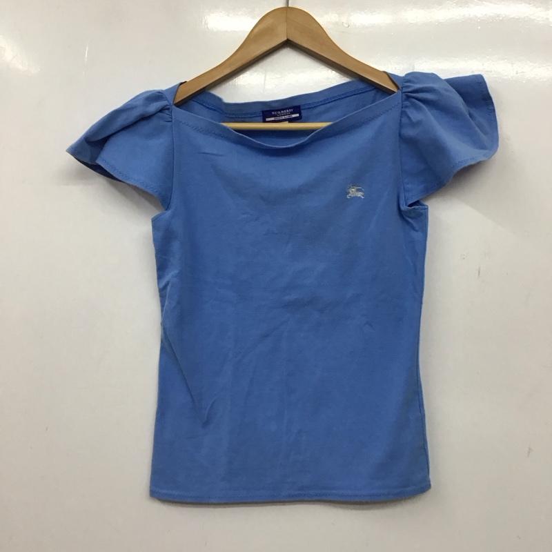バーバリーブルーレーベル BURBERRY BLUE LABEL カットソー 半袖 38 無地 青 / ブルー / blue レディース USED 古着 中古 10157686