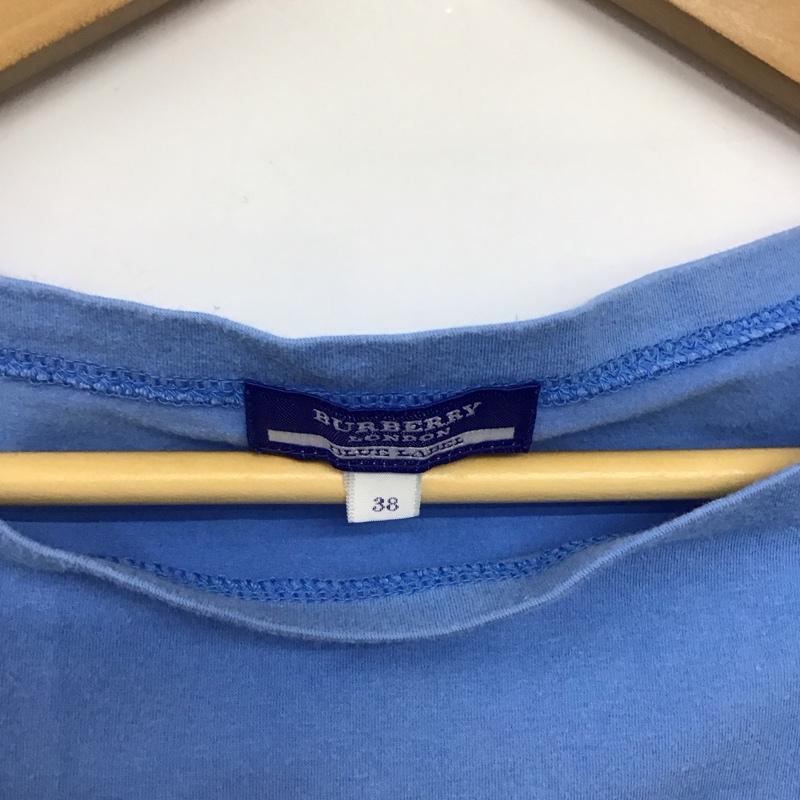 バーバリーブルーレーベル BURBERRY BLUE LABEL カットソー 半袖 38 無地 青 / ブルー / blue レディース USED 古着 中古 10157686