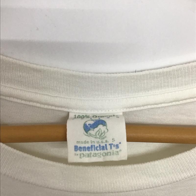 パタゴニア patagonia Tシャツ 半袖 半袖カットソー プリントTシャツ クルーネックカットソー ロゴ、文字 白 / ホワイト / white メンズ USED 古着 中古 10157687
