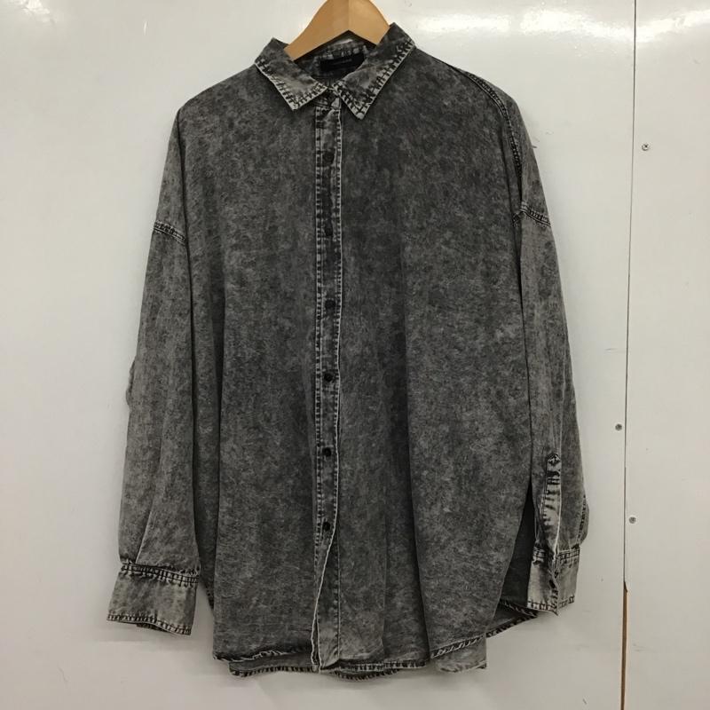 ジーナシス JEANASIS シャツ、ブラウス 長袖 JS064482MC オーバーサイズ長袖シャツ FREE 無地 灰 / グレー / gray レディース USED 古着 中古 10157693