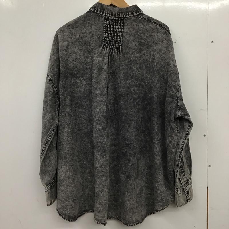 ジーナシス JEANASIS シャツ、ブラウス 長袖 JS064482MC オーバーサイズ長袖シャツ FREE 無地 灰 / グレー / gray レディース USED 古着 中古 10157693