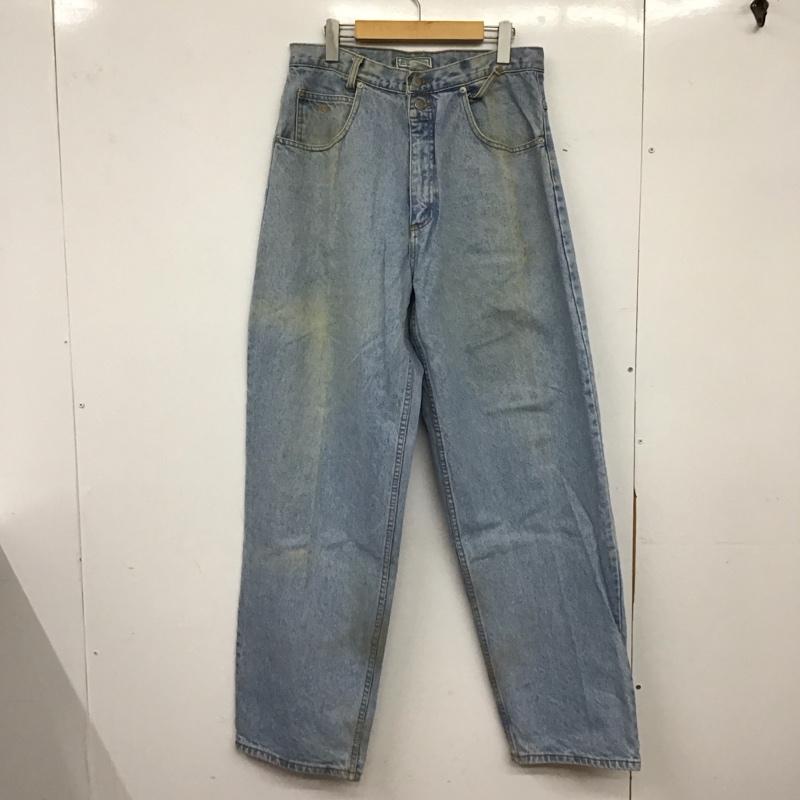 ゲス Guess パンツ デニム、ジーンズ デニムパンツ ワイドパンツ カジュアルパンツ 32インチ ロゴ、文字 インディゴ / インディゴ / Indigo メンズ USED 古着 中古 10157696