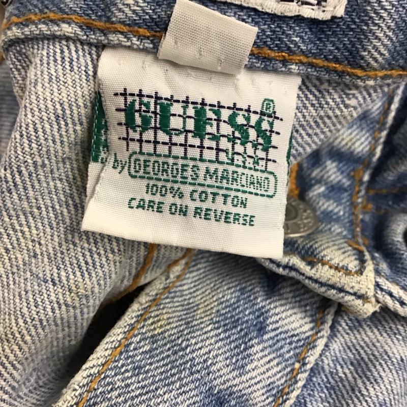 ゲス Guess パンツ デニム、ジーンズ デニムパンツ ワイドパンツ カジュアルパンツ 32インチ ロゴ、文字 インディゴ / インディゴ / Indigo メンズ USED 古着 中古 10157696