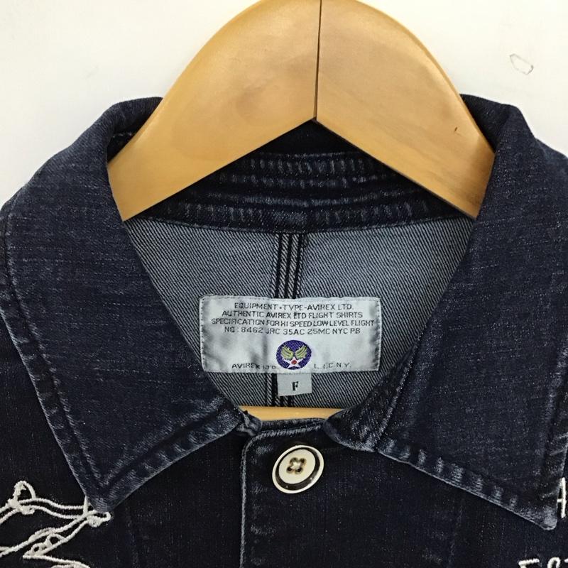 アヴィレックス AVIREX ジャケット、上着 ジャケット、ブレザー デニム FREE 無地 インディゴ / インディゴ / Indigo レディース USED 古着 中古 10157697