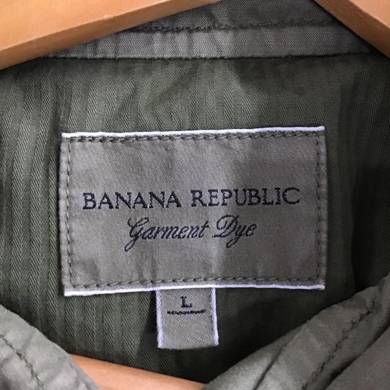 バナナリパブリック BANANA REPUBLIC ジャケット、上着 ジャンパー、ブルゾン ミリタリージャケット フロントボタン アウター L 無地 カーキ / カーキ / khaki メンズ USED 古着 中古 10157698