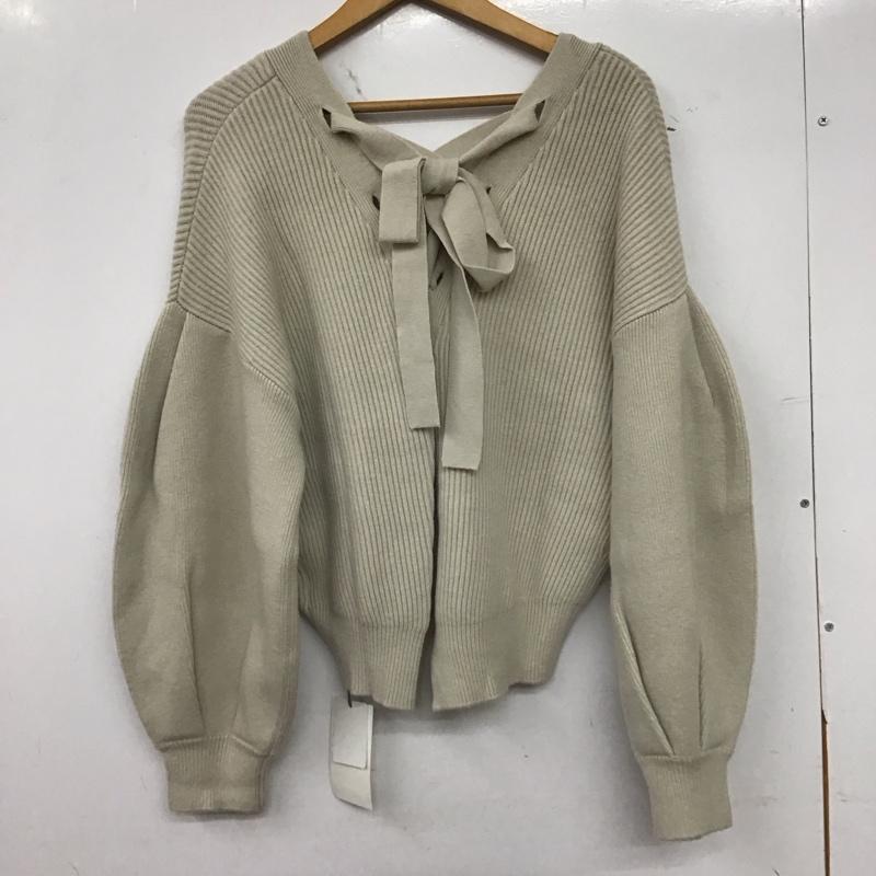 スナイデル SNIDEL カーディガン 長袖 swnt185059 バックレースアップカーディガン タグ付 FREE 無地 アイボリー / アイボリー / レディース USED 古着 中古 10157700