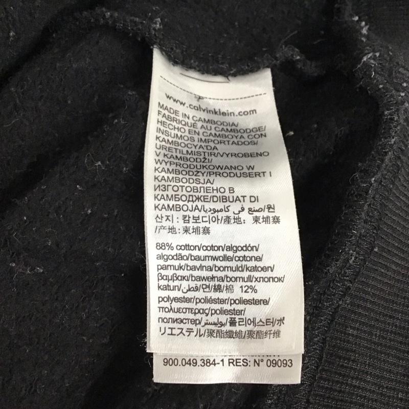 カルヴァン クライン ジーンズ Calvin Klein Jeans パーカー 長袖 長袖パーカー プルオーバーパーカー スウェット XL ロゴ、文字 黒 / ブラック / black メンズ USED 古着 中古 10157701