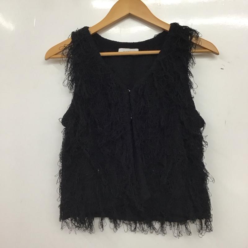 ページボーイ PAGEBOY ベスト ベスト FREE 無地 黒 / ブラック / black レディース USED 古着 中古 10157704