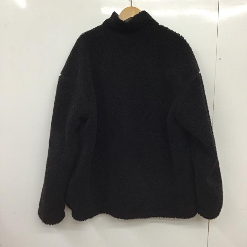 ギャップ GAP ジャケット、上着 ジャンパー、ブルゾン ジップアップジャケット ボアジャケット アウター L ロゴ、文字 白 / ホワイト / white X 黒 / ブラック / black メンズ USED 古着 中古 10157706