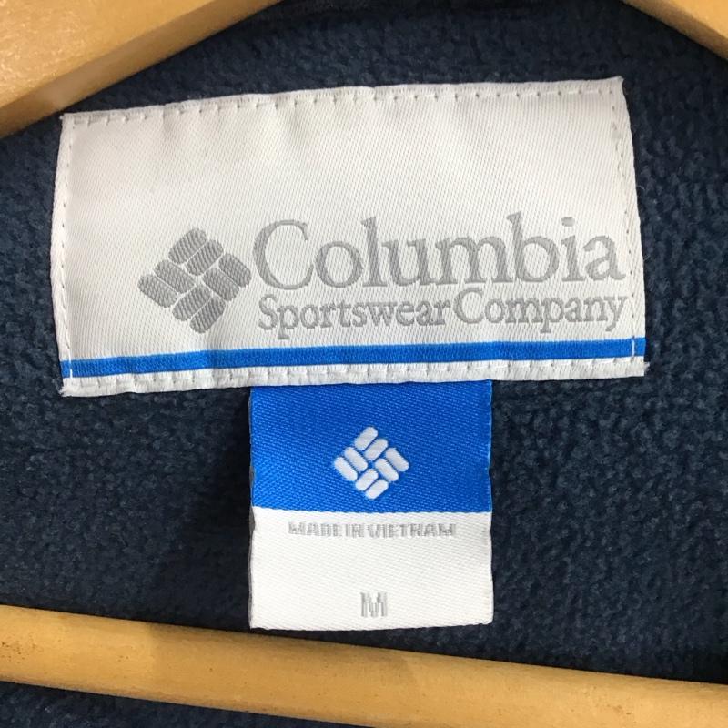 コロンビア Columbia ジャケット、上着 ジャンパー、ブルゾン ジップアップジャケット コーチジャケット アウター M ロゴ、文字 紺 / ネイビー / navy メンズ USED 古着 中古 10157707