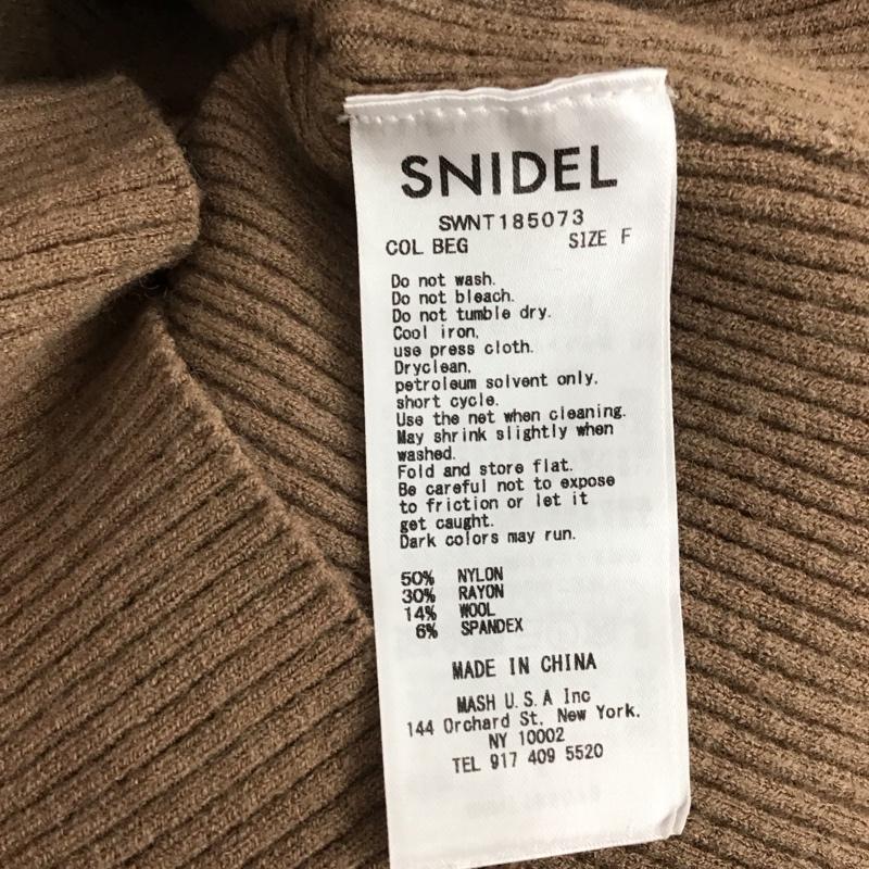 スナイデル SNIDEL ニット、セーター 長袖 swnt185073 シンプルニット FREE 無地 ベージュ / ベージュ / beige レディース USED 古着 中古 10157708