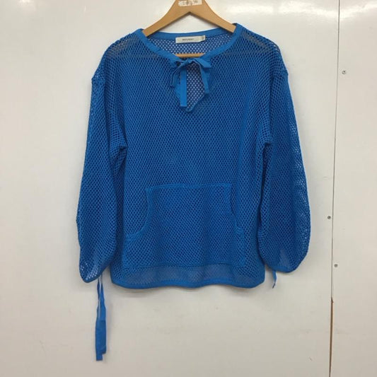 マウジー MOUSSY カットソー 長袖 029HSA80-0091 MESH SKIPPER POJ メッシュスキッパープルオーバー FREE 無地 青 / ブルー / blue レディース USED 古着 中古 10157712